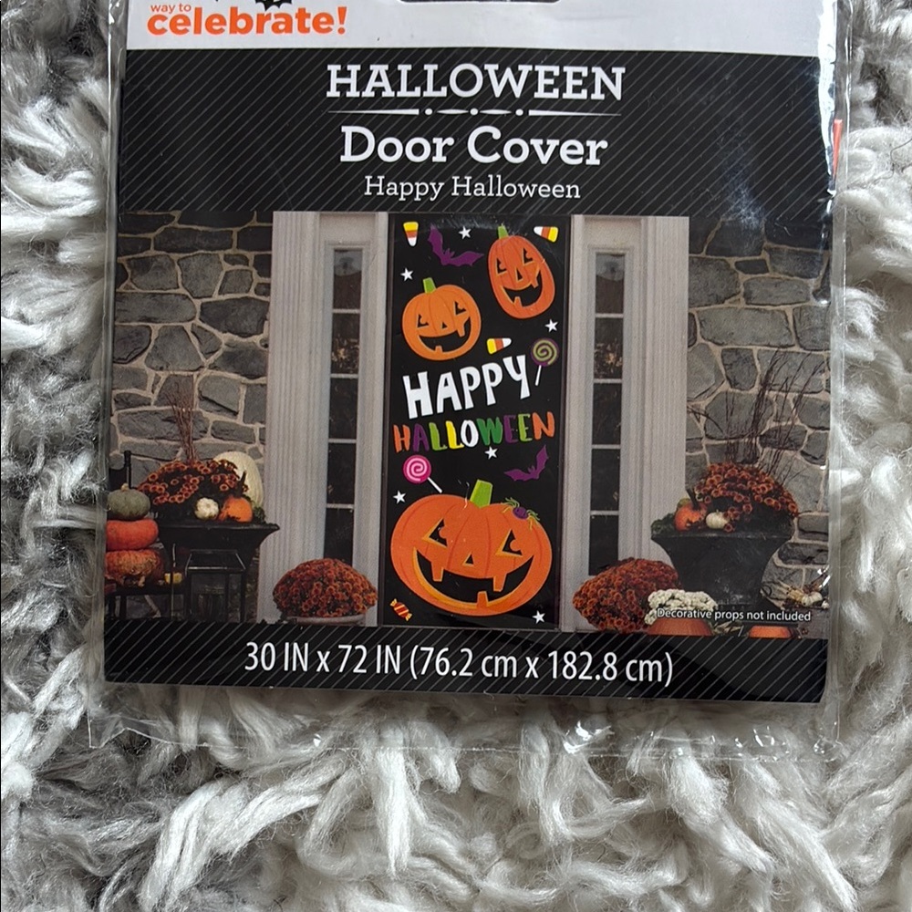 Halloween Door Cover - Black and Orange